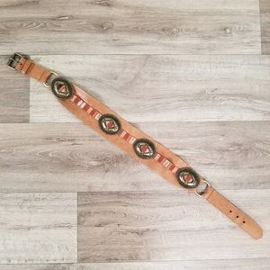 Lovestrength Concho Belt Brown Genuine Leather Brown MEDIUM